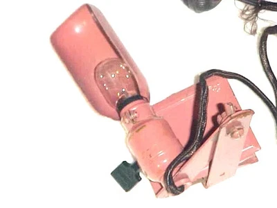 ANTIQUE LIGHT EAGLE SMALL CLIP ON CARBON FILAMENT PINK FIXTURE IN ORIGINL BOX - Image 1 of 4