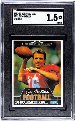 1992-93 BOLLYCAO SEGA #25 JOE MONTANA SPANISH SPAIN SGC 1.5 1557611 - Image 1 of 2