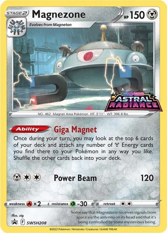 Pokemon Sword & Shield Astral Radiance Promo Magnezone SWSH208 Holo Card - Image 1 of 1