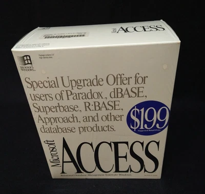 Microsoft Access Version 1.0 (3.5" Diskettes) Factory Sealed - Image 1 of 4