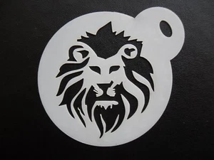 Stencil 60 mm leone immagine design torta, biscotto, artigianato e pittura viso - Foto 1 di 1