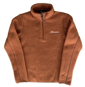 Berghaus Women’s Size 8 Heysham Half Zip Fleece BNWT Brown / Dark Orange New - Picture 1 of 3