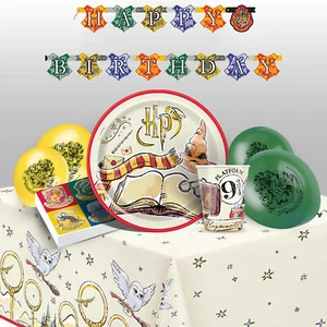 Harry Potter Birthday Party Set Plates Balloons Tablecloth Decorations - Picture 1 of 28