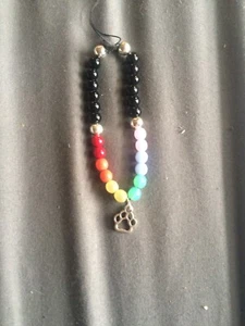 Adjustable Multi Color Bead Paw Bracelet - Picture 1 of 2
