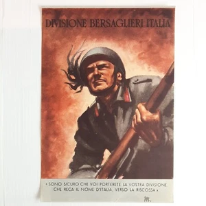 Poster R.S.I. Bersaglieri Division Italy - Picture 1 of 2
