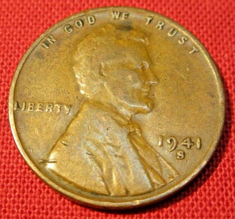 1941 S Lincoln Wheat Cent - G Good to VF Very Fine Cover