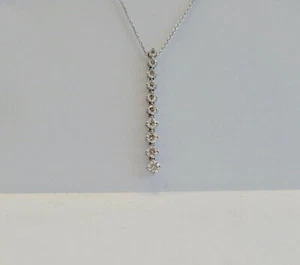 * Unico collier BRILLANTE 10 brillanti 0,46 carati oro bianco 750 * - Foto 1 di 4