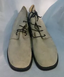 Riproduzione Stivali Brogan Uomo Guerra Civile Pelle Scamosciata Scarpe 9 - Marrone/Sabbia - Foto 1 di 3