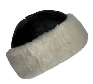 Sombrero gorro de piel de oveja de piel de oveja real de invierno - Imagen 1 de 47
