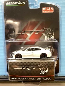 1/64 GREENLIGHT MIJO EXCLUSIVES 2018 DODGE SRT HELLCAT WHITE - Picture 1 of 2