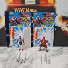 Superhuman Samurai Syber Squad: Servo & Drago with backing cards and Swords A55