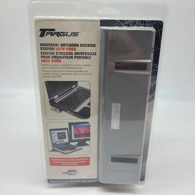 ESTACIÓN DE ACOPLAMIENTO UNIVERSAL USB PARA PORTÁTIL TARGUS ACP50CA CON VIDEO Y AUDIO - ¡NUEVA! Foto 1 de 3