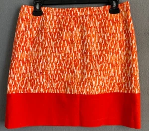 Michael Kors Mini Skirt Women Size 6 Orange Line-A Business Zip Lightweight - Picture 1 of 16