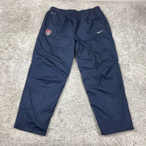 Nike Storm Pants Mens 2XL US Soccer National Team Rain Wind Lined Elastic Waist Cover