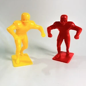 Lot Of 2 #25 #27 MARX PRO BOWL LIVE ACTION FOOTBALL GAME FIGURE VTG Red Yellow 1 - Picture 1 of 5