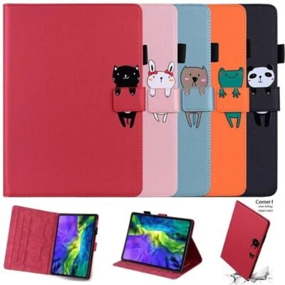 Frog Cat Panda Leather Wallet Phone Case For iPad Air Pro 11" 13" M2 M4 2024 - Image 1 of 4
