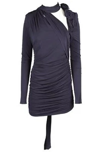 MAGDA BUTRYM NAVY JERSEY MINI DRESS FR 38 UK 10 - Picture 1 of 4