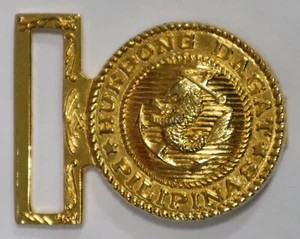 HUKBONG DAGAT PILIPINAS (Philippine Navy) Brass Belt Buckle - Picture 1 of 5