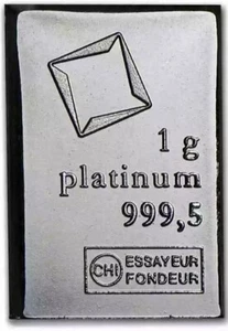 1 Gram Platinum Bar Valcambi .9995 Pure from APMEX - Picture 1 of 3