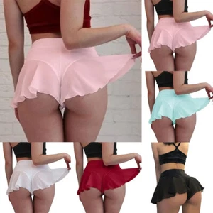 Summer Women Sexy Beach High Waist Ruffle Shorts Mini Skirt Hot Pants Holiday uk - Picture 1 of 13