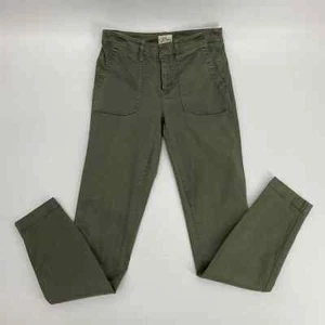 J.Crew Womens 9" Cargo Toothpick Pants Skinny Fatigue Green Sz 26T Tall - Picture 1 of 8