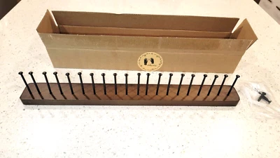 Tie Rack Wall Mounted Belt Hanger Holder Rustic Wood Tie Organizer for Men New - Image 1 of 4