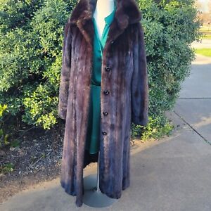 Neiman Marcus vintage mink fur coat M damage!