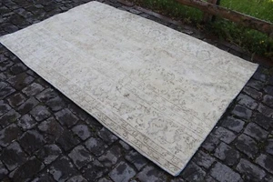 Vintage Handmade Turkish Oushak Living Room Patchwork Area Rug Carpet, 4'1"x6'7" - Picture 1 of 9