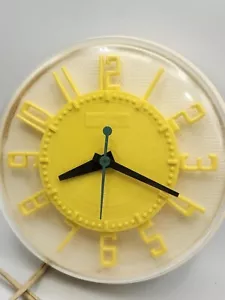 Telechron General Electric Kitchenmaster Wall Clock Yellow Working Bakelite Plug - Picture 1 of 10