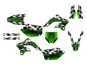 Kit de calcomanías KX 450F 2006 2008 gráficos para Kawasaki KXF 450 #2500 verde - Imagen 1 de 1