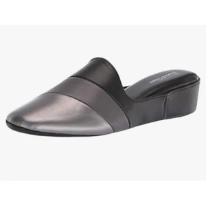Daniel Green Women Denise Slip On Wedge Open Heel Black Slippers Sz 6N Casual - Picture 1 of 14