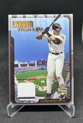 2002 Fleer Focus Jersey Edition Frank Thomas Larger Than Life Game Used Patch - Image 1 of 2
