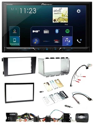 Pioneer Lenkrad Bluetooth USB 2DIN DAB Autoradio für Audi A6 C5 2001-2004 Aktivs - Bild 1 von 4