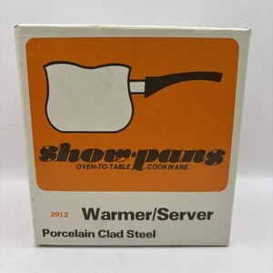 Sanko Ware Show Pfannen Japan Wärmer/Servierer Porzellan plattiert Stahl ~ offene Box - Bild 1 von 6