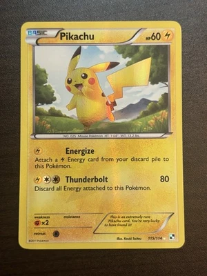 Pokemon Pikachu Blake And White Base Set Secret Rare - Image 1 of 2