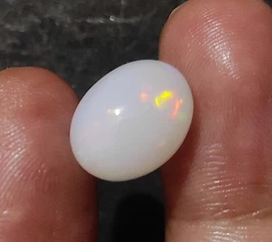 Cabujón ovalado de ópalo de fuego multicolor natural 5,70 quilates AAA+ piedras preciosas australianas - Imagen 1 de 8