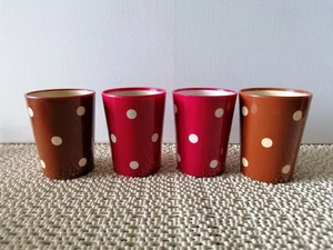 Original DDR  Punkte Trinkbecher 4Stk. 9,5x7,2cm Vintage 70ziger - Bild 1 von 4