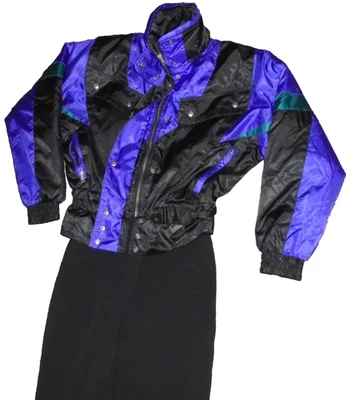 Vtg 90s Ski Suit Womens Purple  One Piece Snowsuit Snow White Fir brand  size 12 - Image 1 of 4