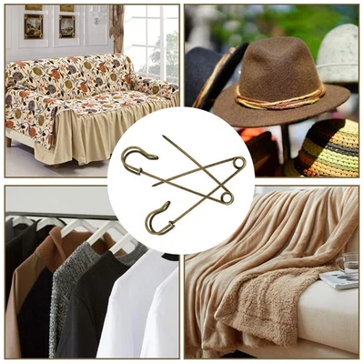 30Pcs Stainless Steel Safety Pin Large Safety Pin Small Brooch Apparel Accessory - Image 1 of 4