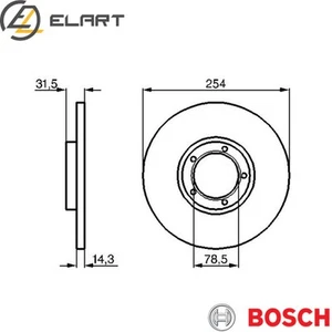 2x BRAKE DISC 0 986 478 345 FOR FORD TRANSIT/Platform/Chassis/Van/BusNAV 2.0L - Picture 1 of 6