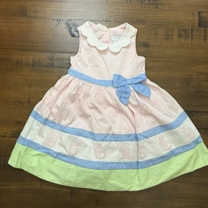 NWT Maggie and Zoe Dress Set Bunny Rabbit Easter Ruffle Bloomers Size 3T - Picture 1 of 8