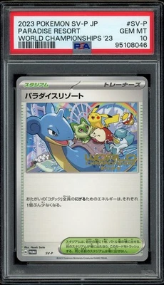 Pokemon PSA 10 Japanese Paradise Resort World Championships 2023 Worlds Promo - Image 1 of 2