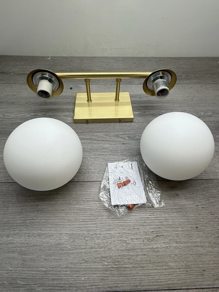 Forte Lighting 5745-02-12 Farrell 2 Light 18"W Bathroom Vanity Light Gold *READ* - Image 1 of 4