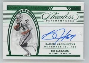 Panini Flawless Football Bo Jackson 2022 #FP-BJ Emerald 1/3 - Imagen 1 de 2