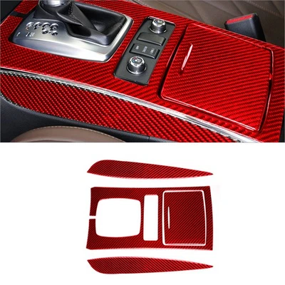 4Pcs Red Carbon Fiber Interior Gear Shift Kit Cover Trim For Infiniti FX QX70 - image 1 of 4