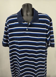 Camisa Polo Chaps 3XLT ALTA Azul Rayas Informal Golfista Rugby Aire Libre Hombres - Imagen 1 de 15