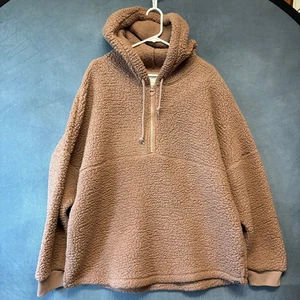 Victorias Secret PINK Hoodie Teddy Fleece Sherpa Warm Cozy Winter Comfy Active - Picture 1 of 11