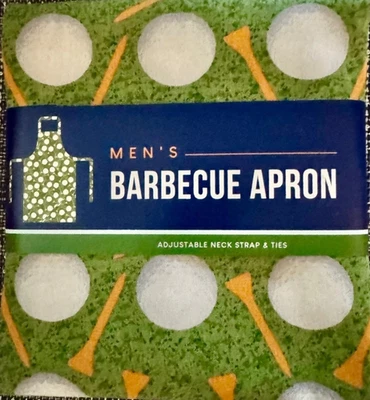 Delantal de barbacoa verde con temática de golf, barbacoa, cocina o puerta trasera artículo de regalo de fiesta Foto 1 de 3