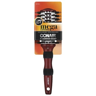 Conair Mega Ceramic & Porcupine Bristle Round Hairbrush for Smooth Styling - Image 1 of 2