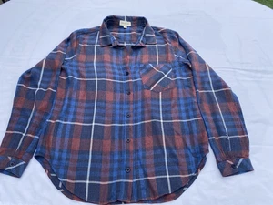 cloth & stone button up women shirts sz L long sleeve pocket plaid rayon acrylic - Picture 1 of 14